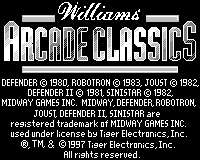 Williams Arcade Classics